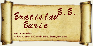 Bratislav Burić vizit kartica